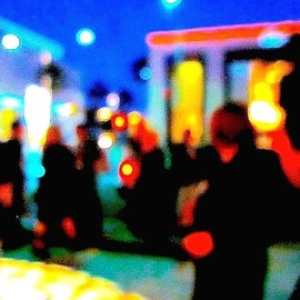 Ronnie Caplan: 'Los Angeles at night', 2019 Color Photograph, Abstract. Artist Description: Abstract, night, los angeles, crowd, hoi poloi, partying, lights...