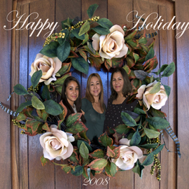 Rosalinda Alejos: 'Happy Holidays', 2008 Other Photography, Family. Artist Description:  Digital Photomontage consisting of three ladies encircled by a wreath which is placed at the front entrance to a home.  ...
