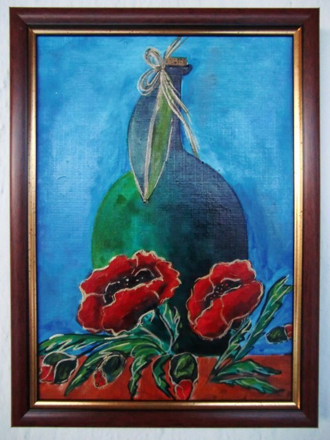 Artist Rosica Simeonova. 'Poppy' Artwork Image, Created in 2012, Original Painting Oil. #art #artist