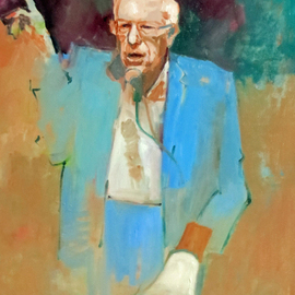 Jerry Ross: 'Feel the Bern', 2016 Oil Painting, Portrait. Artist Description:  A portrait of Bernie Sanders, Democratic candidate for president in 2016. Exhibited at Brent- Wesley Gallery, Las Vegas. ...