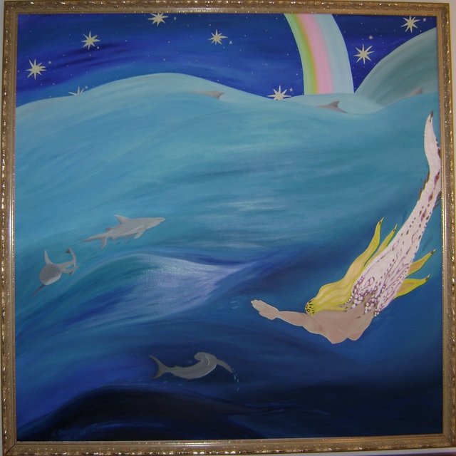 Artist Cathy Dobson. 'Rainbow 2' Artwork Image, Created in 1995, Original Painting Oil. #art #artist