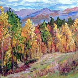 Roz Zinns: 'Early Autumn 2', 2004 Acrylic Painting, Landscape. Artist Description: The beauty of Colorado in October....