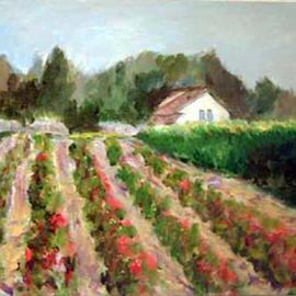 Roz Zinns: 'Pleasant Hill Farm', 2003 Acrylic Painting, Landscape. Artist Description: One of the few farms remaining in an urbanized area.  How wonderful to see an example of what once was all around us. ...