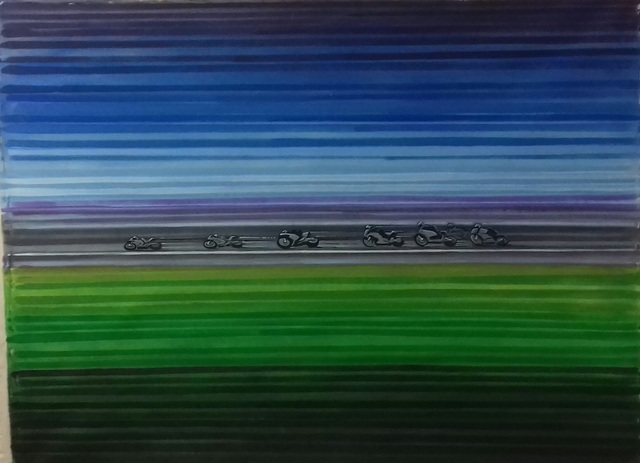 Artist Robert Jessamine. 'Speed Line' Artwork Image, Created in 2017, Original Painting Oil. #art #artist