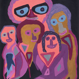 Rubi Assa: 'the family', 2008 Oil Painting, Judaic. 