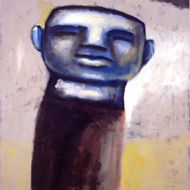 Alberto Ruggieri: 'head', 2000 Acrylic Painting, Figurative. Artist Description:  head, psiche, blue   ...