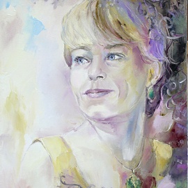 Elena Zorina: 'Self Portrait', 2015 Oil Painting, Portrait. Artist Description:  Custom portrait photo portrait oil pastel portrait, portrait of the schedule, a portrait of a modern, pop art portrait ...