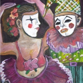 Ruth Olivar Millan Artwork I AM NOT WHO YOU THINK Clown, 2009 Acrylic Painting, Clowns