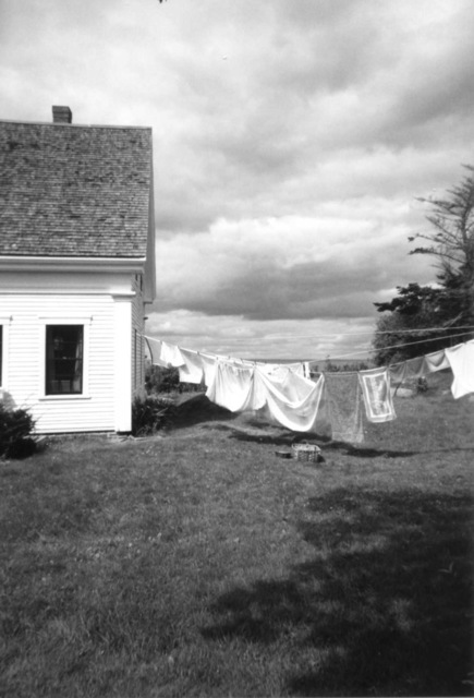 Artist Ruth Zachary. 'Laundry Day Rain Coming' Artwork Image, Created in 2012, Original Photography Black and White. #art #artist
