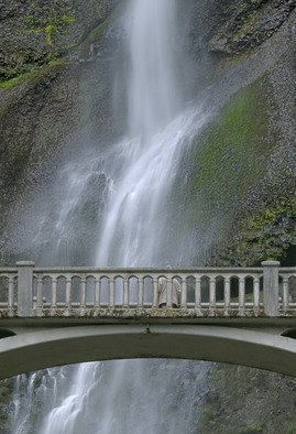 Ralph Andrea: 'Multnomah Falls Panoramic Detail 1', 2005 Color Photograph, Landscape. Columbia River Gorge, Oregon, USA.Plummeting 620 feet, the Multnomah Falls is the crown jewel of the Columbia River Gorge. This image is a seamless hand composited panoramic incorporating eight separate high- resolution images. The eight horizontal ( landscape) images were shot with a Nikon D2x professional digital camera at f16, ...