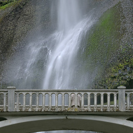 Ralph Andrea: 'Multnomah Falls Panoramic Detail 1', 2005 Color Photograph, Landscape. Artist Description: Columbia River Gorge, Oregon, USA.Plummeting 620 feet, the Multnomah Falls is the crown jewel of the Columbia River Gorge. This image is a seamless hand composited panoramic incorporating eight separate high- resolution images. The eight horizontal ( landscape) images were shot with a Nikon D2x professional digital camera ...