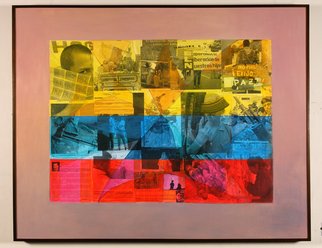 Rosalba Saenz. Lugo.: 'COLLAGE', 2004 Acrylic Painting, Peace.      This painting portraits the same sentiment of peace as the ones prior.     ...