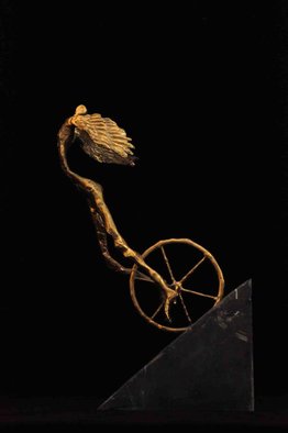 Safa Hosseini: 'Drop in timeless spaces', 2011 Bronze Sculpture, Figurative.   hanging, mental riddle, knockers  ...