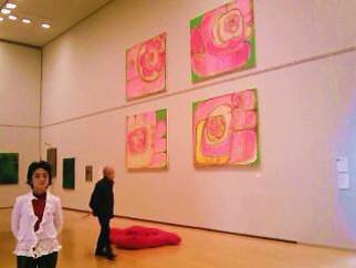 Kikuko Sakota: 'Rose Show', 2010 Acrylic Painting, Abstract.  4 pieces consist of one work ...