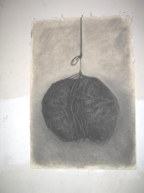 Artist Salvatore Victor. 'Knit Ball' Artwork Image, Created in 2005, Original Drawing Charcoal. #art #artist