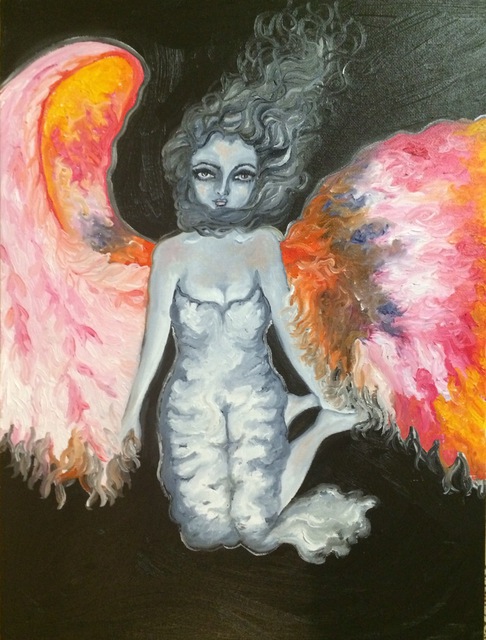 Artist Sangeetha Bansal. 'Angel Of Hope And Love' Artwork Image, Created in 2014, Original Mixed Media. #art #artist