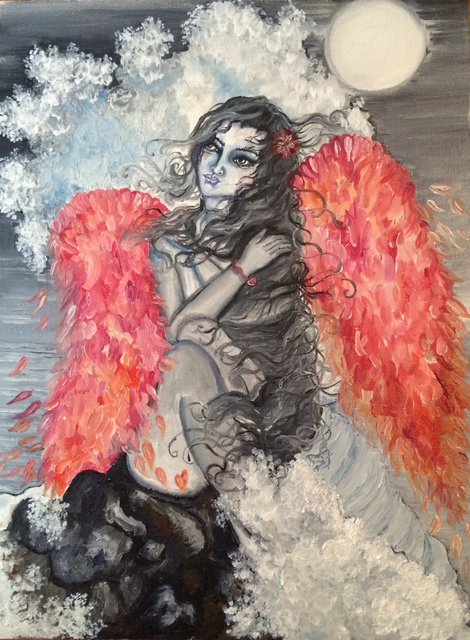 Artist Sangeetha Bansal. 'Calm Angel' Artwork Image, Created in 2015, Original Mixed Media. #art #artist