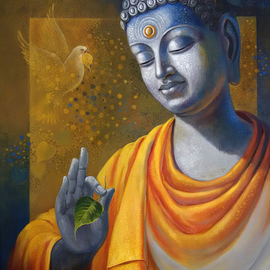 Sanjay Lokhande: 'budhha wisdom', 2016 Acrylic Painting, Figurative. Artist Description: The Painting is based on the Philosophy of the Buddha   Buddhism...