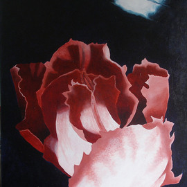 Sarah Longlands: 'Undecided Tulip by Full Moon', 2006 Acrylic Painting, Philosophy. Artist Description:   Which Way Now?                 ...