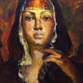 Sar Gallery: 'Armenian girl', 2002 Oil Painting, Portrait. Artist Description: Artist - Sergey Minasyan...