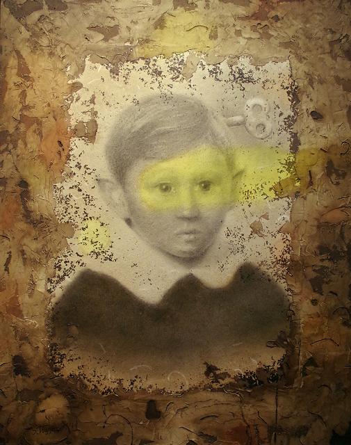 Artist Sasha Tsyganov. 'Clockwork Boy' Artwork Image, Created in 2014, Original Mixed Media. #art #artist