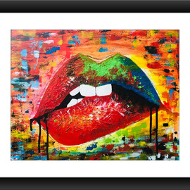 Shelton Barnes: 'lips', 2020 Acrylic Painting, Body. Artist Description: Lips, done on canvas using acrylic, A2 size.  No copies, only original piece is for sale. ...