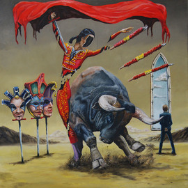 Sergey Kirillov: 'blood and sand', 2019 Oil Painting, Surrealism. Artist Description: oil canvas...