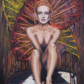 Sergey Kirillov: 'red hair', 2020 Oil Painting, Surrealism. Artist Description: oil. canvas...
