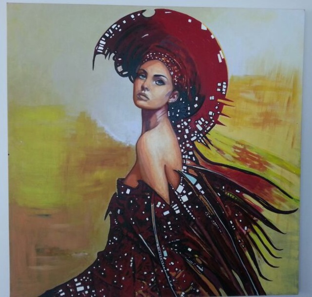 Artist Sevtap Sanat. 'Aura Of An Ardent Lust' Artwork Image, Created in 2013, Original Painting Oil. #art #artist