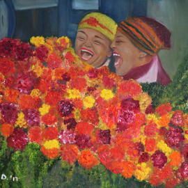 Sharon Dippenaar: 'flower ladies cape town', 2018 Oil Painting, Humor. Artist Description: Oil On Canvas By Sharon4ArtsArtwork, Sizequot 11. 8 x 15. 78 quot 30 cm x 40 cmTitle Cape Town Flower LadiesThe is a 100hand painted piece by Sharon using Oils of Cape Town Flower Ladies.  Each painting is unique.  Here you are buying directly from the ...