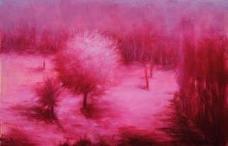 Shanee Uberman: 'MAGENTA DAZE', 2013 Oil Painting, Landscape.  Thru rose color glasses you ask. . . perhaps i do sometimes. we all need to saturate the world with a little extra colors at times       ...