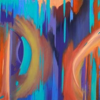 Shanee Uberman: 'dreaming color', 2013 Oil Painting, Abstract.  this abstract painting is a push and pull of color and shape. turn this piece upside down, and another dream vision will grab your imagination. . .  ...