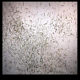 Richard Lazzara: 'A GROWING NETWORK', 1972 Oil Painting, Visionary. Artist Description: A GROWING NETWORK 1972  is a further sample of the networks of calligraphy from the TALKING CALLIGRAPHY COLLECTION as archived at 