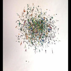 Richard Lazzara: 'CORE SAMPLE ORGANIC NETWORK', 1972 Oil Painting, Visionary. Artist Description: CORE SAMPLE ORGANIC NETWORK 1972  is a sumie calligraphy oil painting from the TALKING CALLIGRAPHY COLLECTION  as archived at 