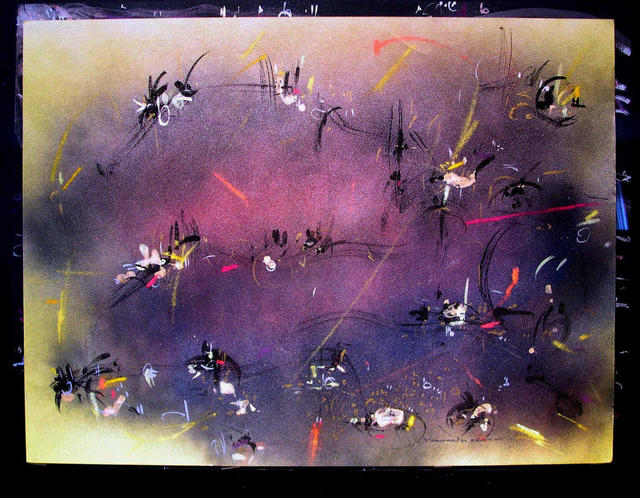 Artist Richard Lazzara. 'ERUPTION' Artwork Image, Created in 1984, Original Pastel. #art #artist