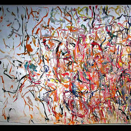Richard Lazzara: 'NYC JUNGLEY ARTIST', 1972 Oil Painting, Visionary. Artist Description: NYC JUNGLEY ARTIST 1972 is from the 
