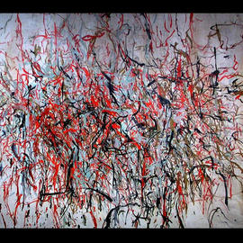 Richard Lazzara: 'NYC JUNGLEY ARTISTS', 1972 Oil Painting, Visionary. Artist Description: NYC JUNGLEY ARTISTS 1972 is from the 