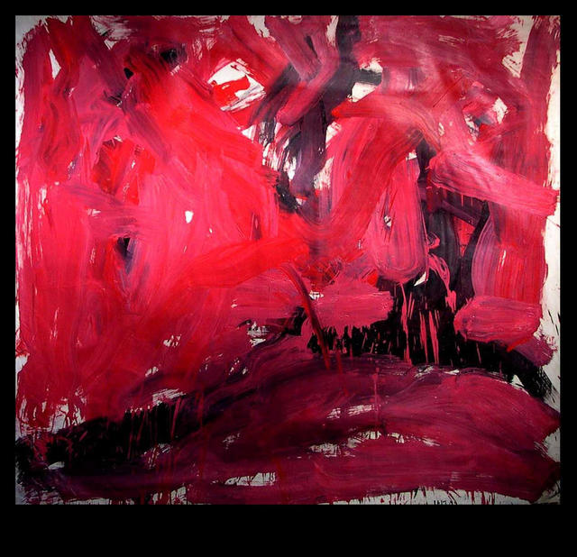 Artist Richard Lazzara. 'RED WARRIOR' Artwork Image, Created in 1973, Original Pastel. #art #artist