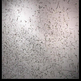 Richard Lazzara: 'SKYMAP NETWORK SURVEY', 1972 Oil Painting, Visionary. Artist Description: SKYMAP NETWORK SURVEY 1972  is a sumie calligraphy mindscape painting from the TALKING CALLIGRAPHY COLLECTION as archived at 