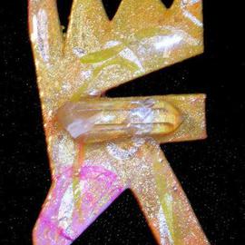 Richard Lazzara: 'crystal mouth pin ornament', 1989 Mixed Media Sculpture, Fashion. Artist Description: crystal mouth pin ornament from the folio LAZZARA ILLUMINATION DESIGN is available at 