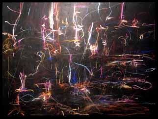 Richard Lazzara: 'etherial flames', 1982 Calligraphy, Americana. etherial flames from 1982 is available within the LIGHTPATH EVENT HORIZONS FOLIO and with more fine arts from 