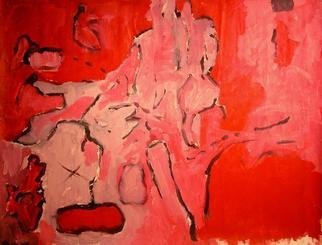 Richard Lazzara: 'how to use red ', 1972 Oil Painting, Abstract. how to use red 1972  from the folio 
