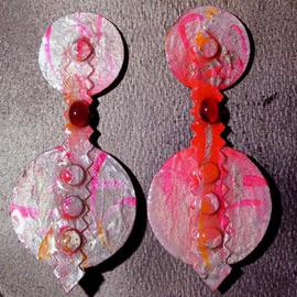 Richard Lazzara: 'jeanie bottle ear ornaments', 1989 Mixed Media Sculpture, Fashion. Artist Description: jeanie bottle ear ornaments from the folio LAZZARA ILLUMINATION DESIGN are available at 