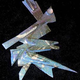 Richard Lazzara: 'moonstone eye pin ornament', 1989 Mixed Media Sculpture, Fashion. Artist Description: moonstone eye pin ornament from the folio LAZZARA ILLUMINATION DESIGN is available at 
