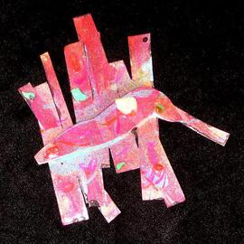 Richard Lazzara: 'pink platypus pin ornament', 1989 Mixed Media Sculpture, Fashion. Artist Description: pink platypus pin ornament from the folio LAZZARA ILLUMINATION DESIGN is available at 