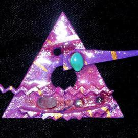 Richard Lazzara: 'pyramid pin ornament', 1989 Mixed Media Sculpture, Fashion. Artist Description: pyramid pin ornament from the folio LAZZARA ILLUMINATION DESIGN is available at 