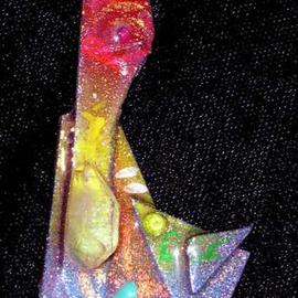 Richard Lazzara: 'ruby eye pin ornament', 1989 Mixed Media Sculpture, Fashion. Artist Description: ruby eye pin ornament from the folio LAZZARA ILLUMINATION DESIGN is available at 