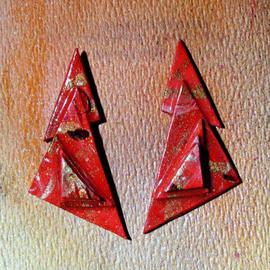 Richard Lazzara: 'simplicity ear ornaments', 1989 Mixed Media Sculpture, Fashion. Artist Description: simplicity ear ornaments from the folio LAZZARA ILLUMINATION DESIGN are available at 