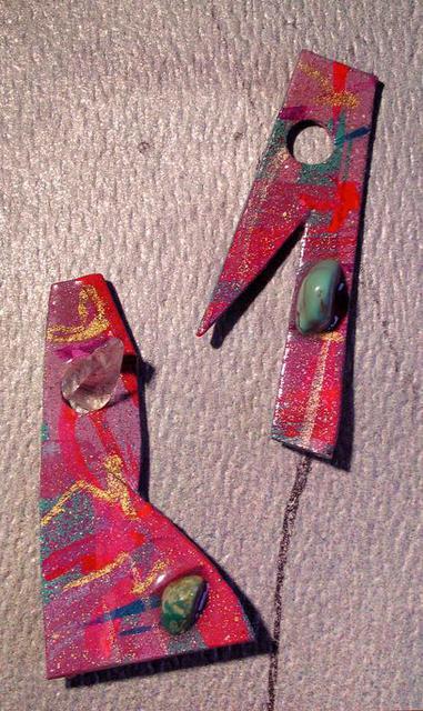 Artist Richard Lazzara. 'Spys Ear Ornaments' Artwork Image, Created in 1989, Original Pastel. #art #artist