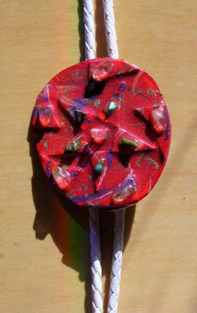 Richard Lazzara  'Star Disc Bolo Or Pin Ornament', created in 1989, Original Pastel.